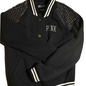 Rare HTF VS Pink Studded Varsity Jacket